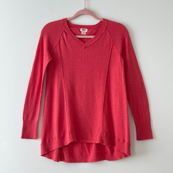 Mossimo Coral Cotton & Wool V-Neck Sweater - Picture 1 of 16